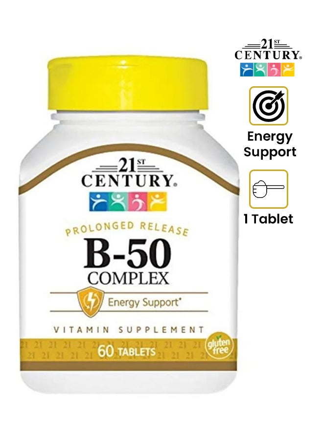 21st Century B 50 Complex Vitamin 60 Tablets - Image 1